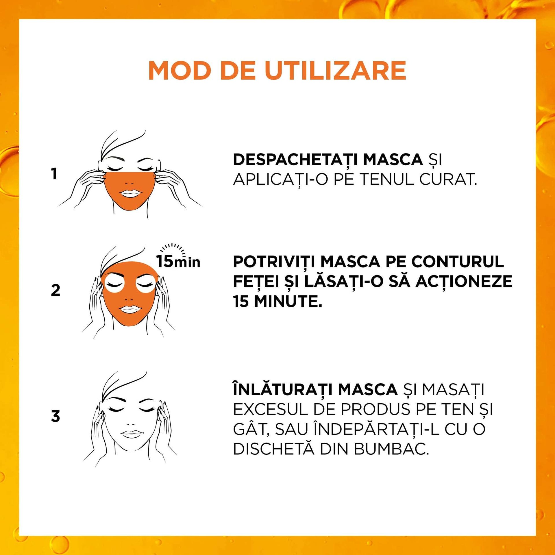 Masca Servetel cu serum Revitalift Clinical utilizare